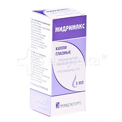 Мидримаксглазные капли - инструкция, цена, отзывы и аналоги
